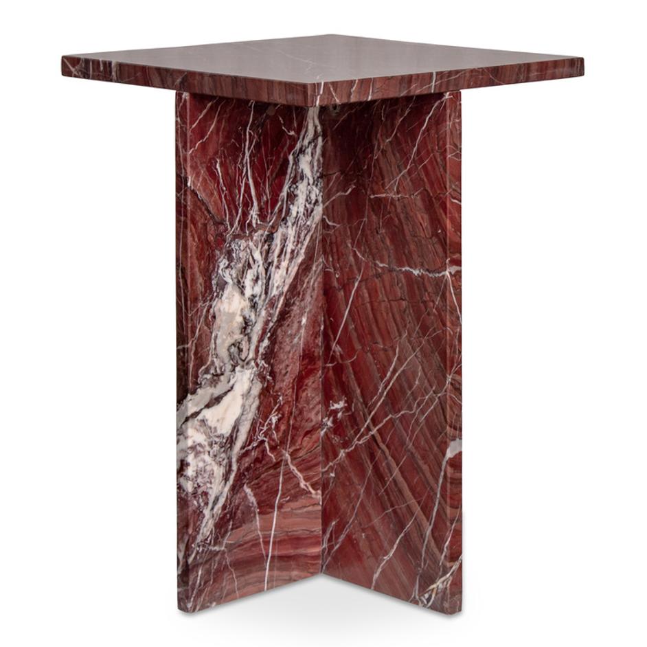 Blair Accent Table Rosso Levanto Marble by Moes Home
