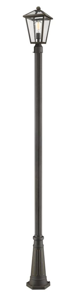Talbot 1 Light Outdoor Post Mounted Fixture in Rubbed Bronze Finish by Z-Lite