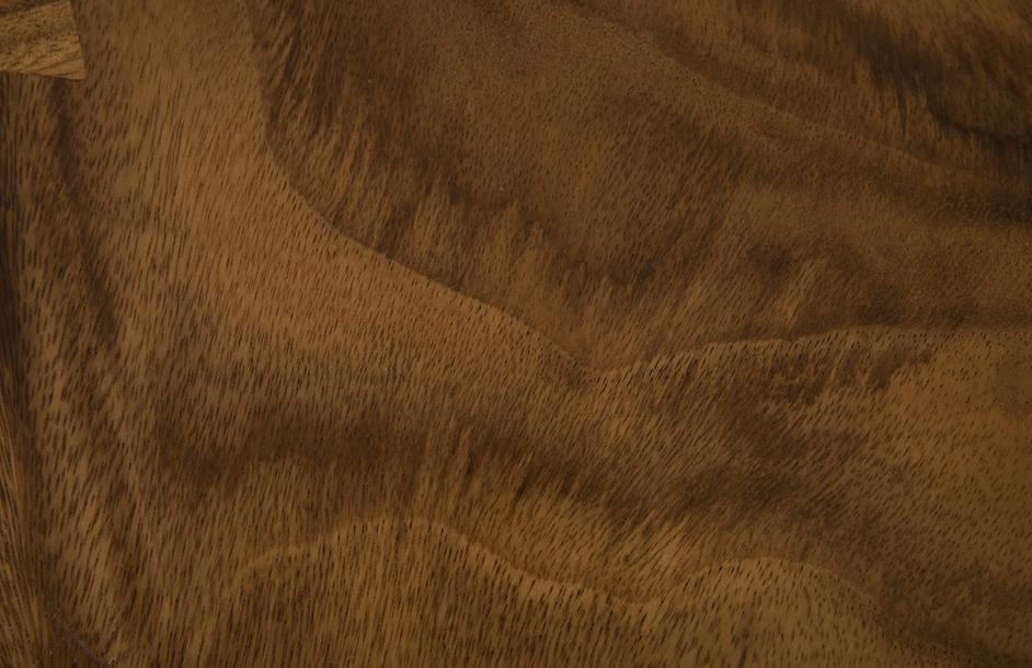 Black Iron Bar Stool, Swivel Seat, Chamcha Wood, Natural by PHILLIPS COLLECTION