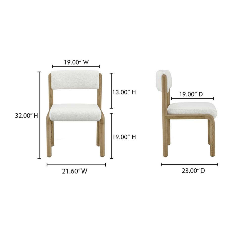 April Dining Chair White-Set Of Two by Moes Home