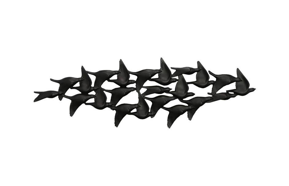 Flock Of Birds Wall Art, Black by Phillips Collection