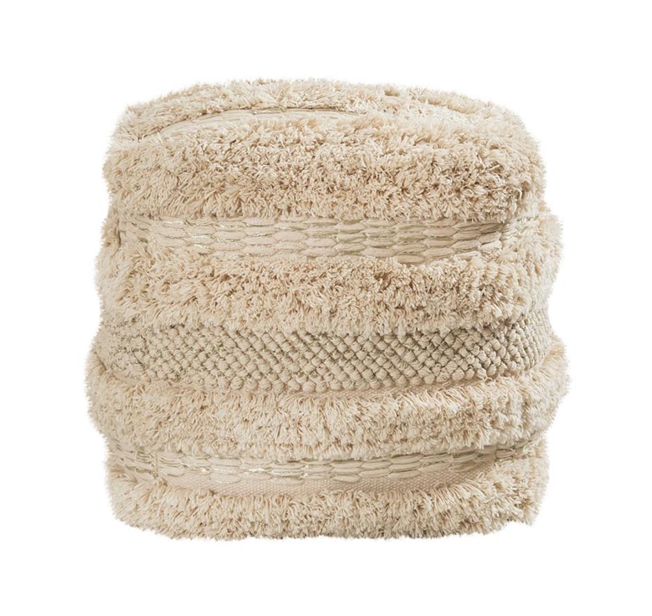 Yorba Cotton  Pouf by tov furniture