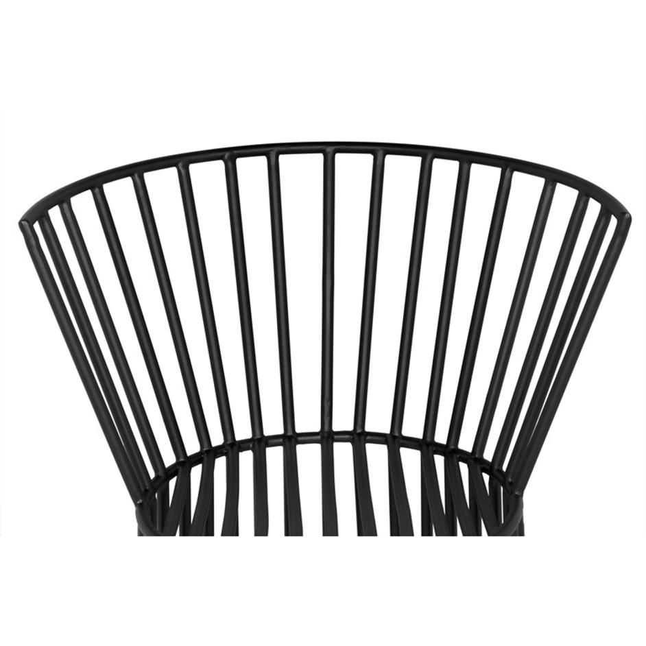 Ellsworths Industrial Steel Chair in Matte Black by Noir Furniture