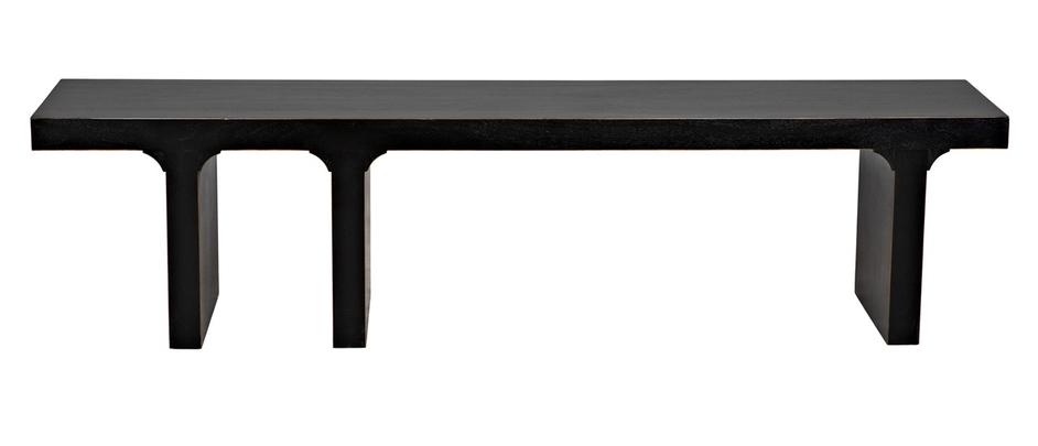 Kir Bench, Hand Rubbed Black by Noir Furniture