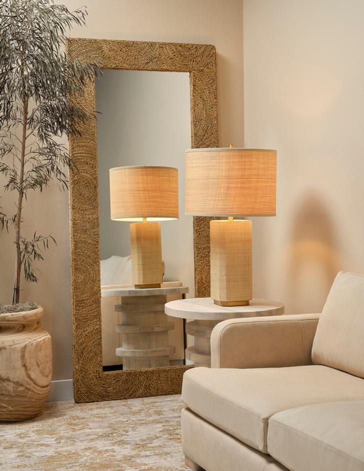 Utopia Raffia Table Lamp with Raffia Shade by Jamie Young