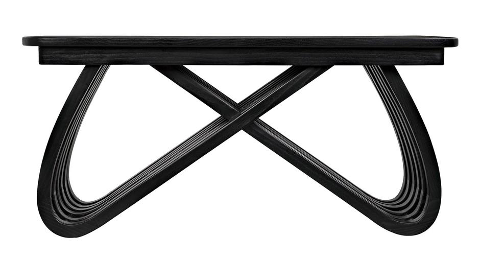 Infinity Sungkai/Mindi Coffee Table in Charcoal Black by Noir Furniture