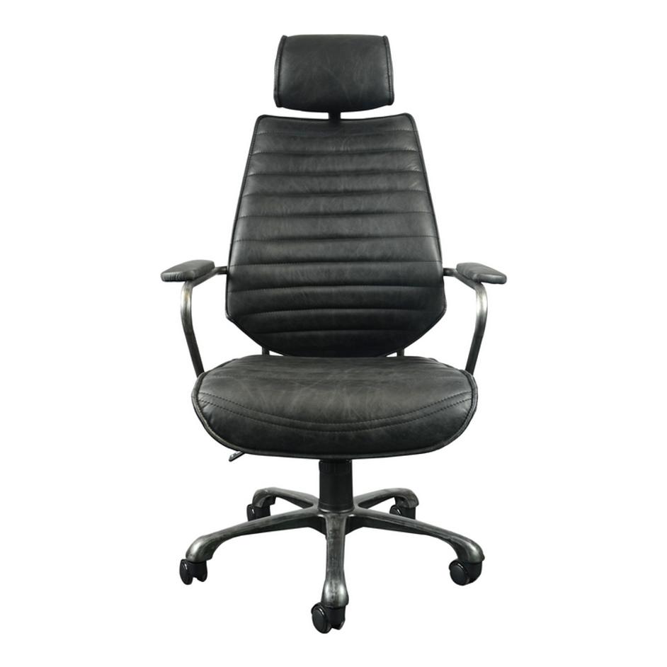 EXECUTIVE Industrial SWIVEL OFFICE CHAIR BLACK by Moes Home