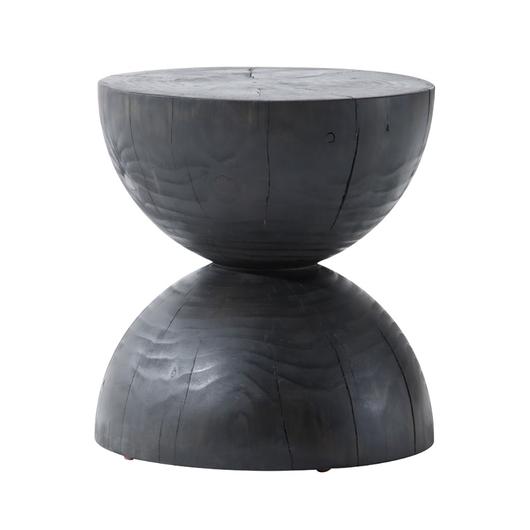 Aliza End Table In Black Pine by FOUR HANDS
