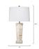 Spectacle Table Lamp with Linen Shade, Grey by Jamie Young
