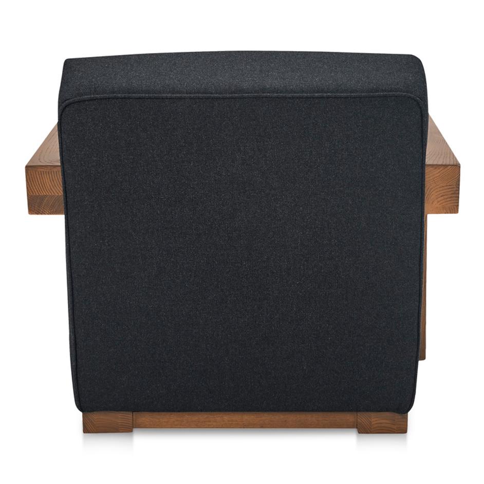 Garnet Lounge Chair Charcoal Wool Blend by Moes Home