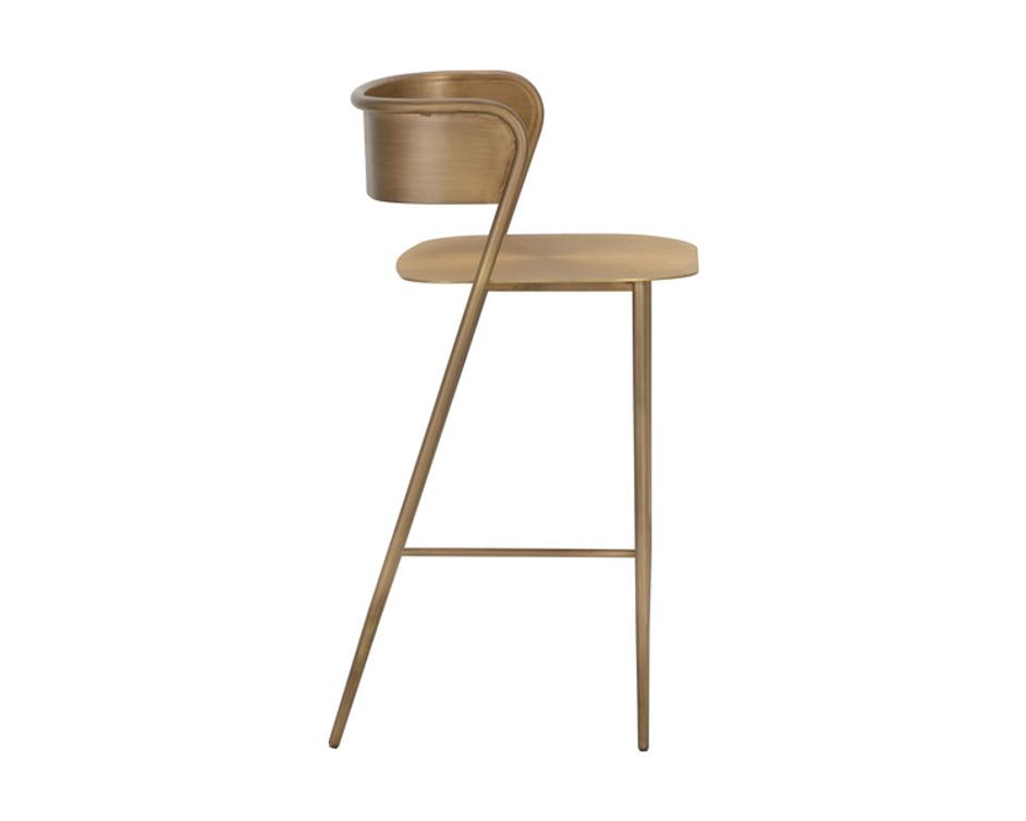 KEANU COUNTER STOOL - ANTIQUE GOLD by Sunpan