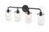 Delaney 4 Light Vanity in Matte Black Finish by Z-Lite