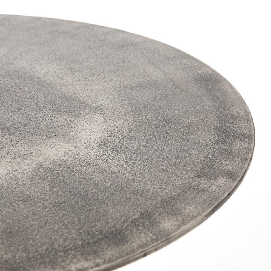 Simone Counter Table In Raw Antique Nickel by FOUR HANDS