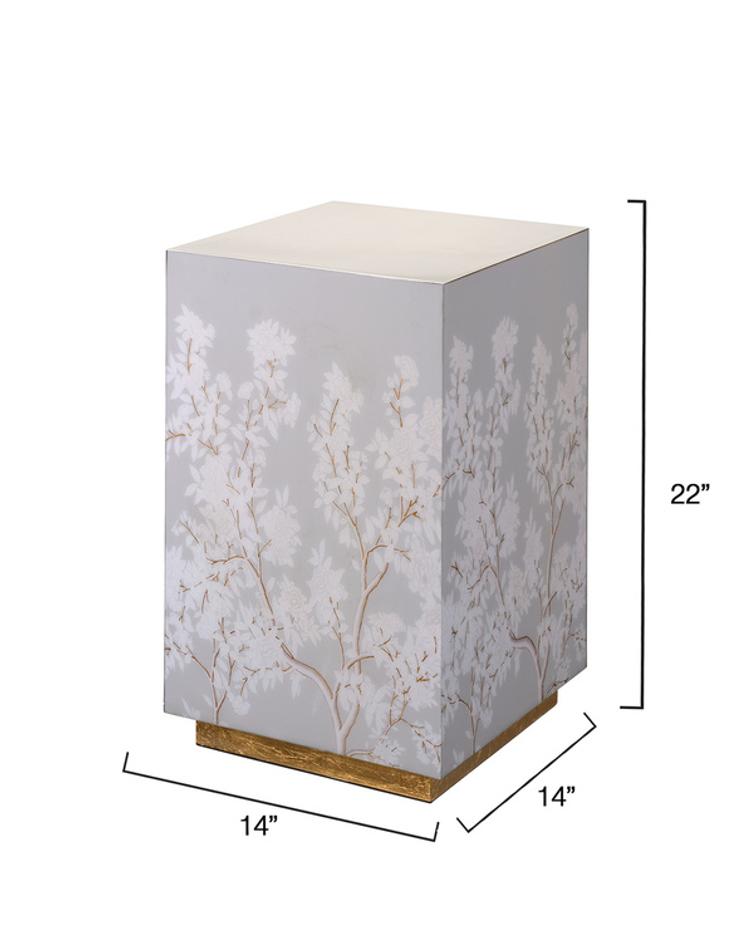 Garland Floral Accent Side Table, Dove by Jamie Young