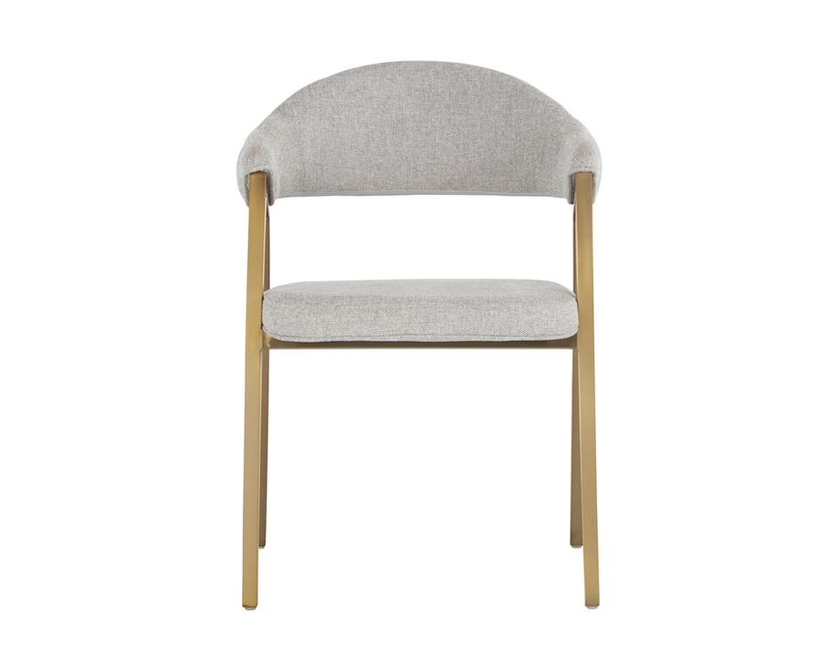 Burgos Dining Armchair - Belfast Heather Grey by Sunpan
