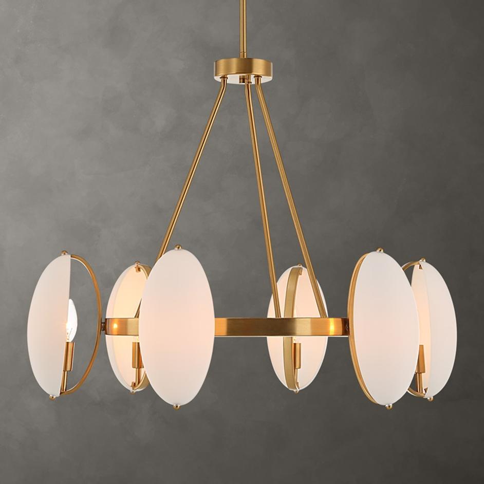 Oviform 6 Light Round Chandelier by Uttermost