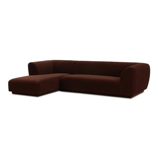 Zandro Left Sectional Warm Brown by Moes Home