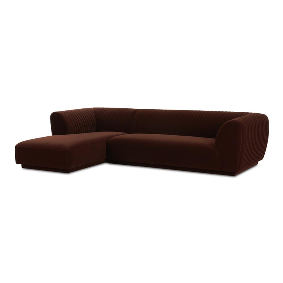 Zandro Left Sectional Warm Brown by Moes Home