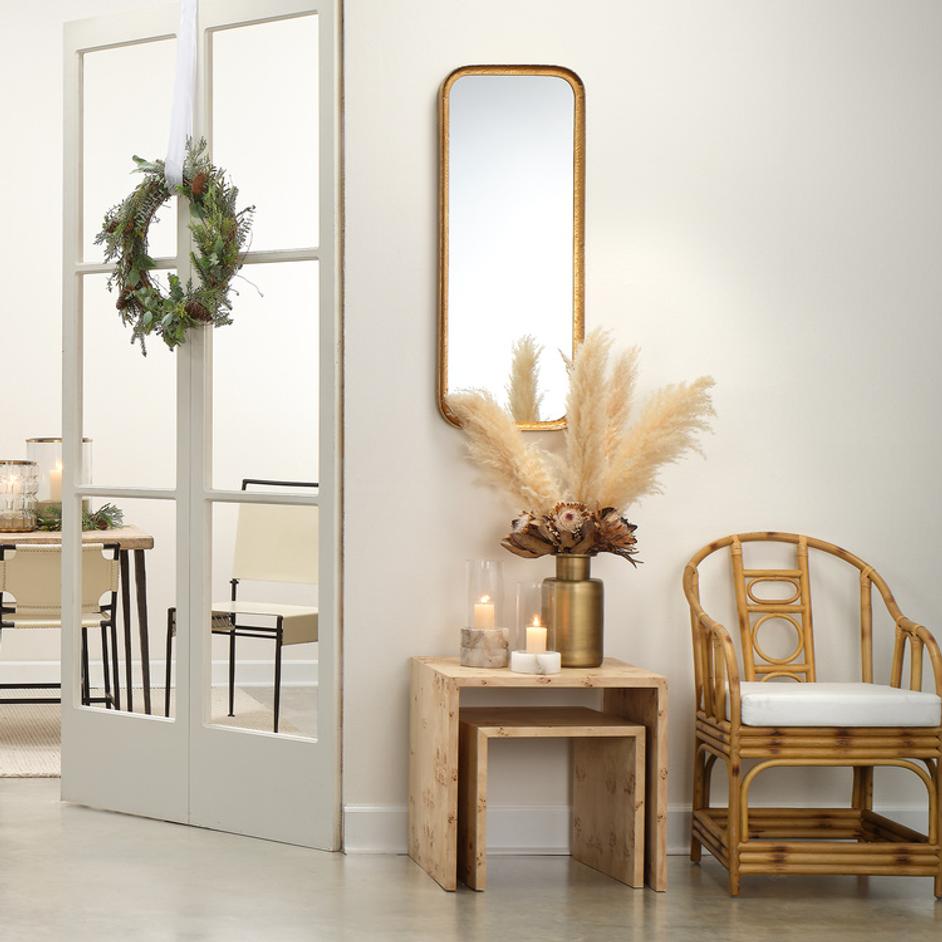 Capital Iron Rectangle Wall Mirror, Gold Leaf by Jamie Young