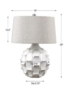 Guerina Scalloped White Lamp by Uttermost
