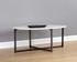 Kiara Coffee Table - Gunmetal - White Marble by Sunpan