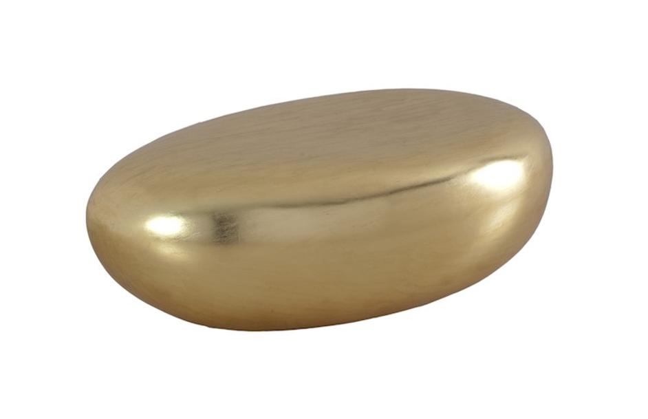 River Stone Cocktail Table, Gold Leaf, Small by PHILLIPS COLLECTION