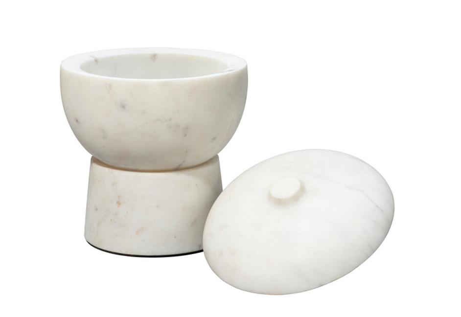  Bennett Marble Medium Storage Bowl w/ Lid by Jamie Young