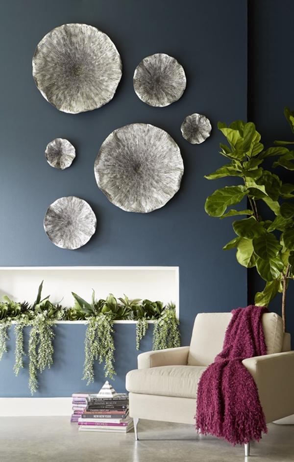 Lotus Wall Art, Silver/Black, Large by PHILLIPS COLLECTION