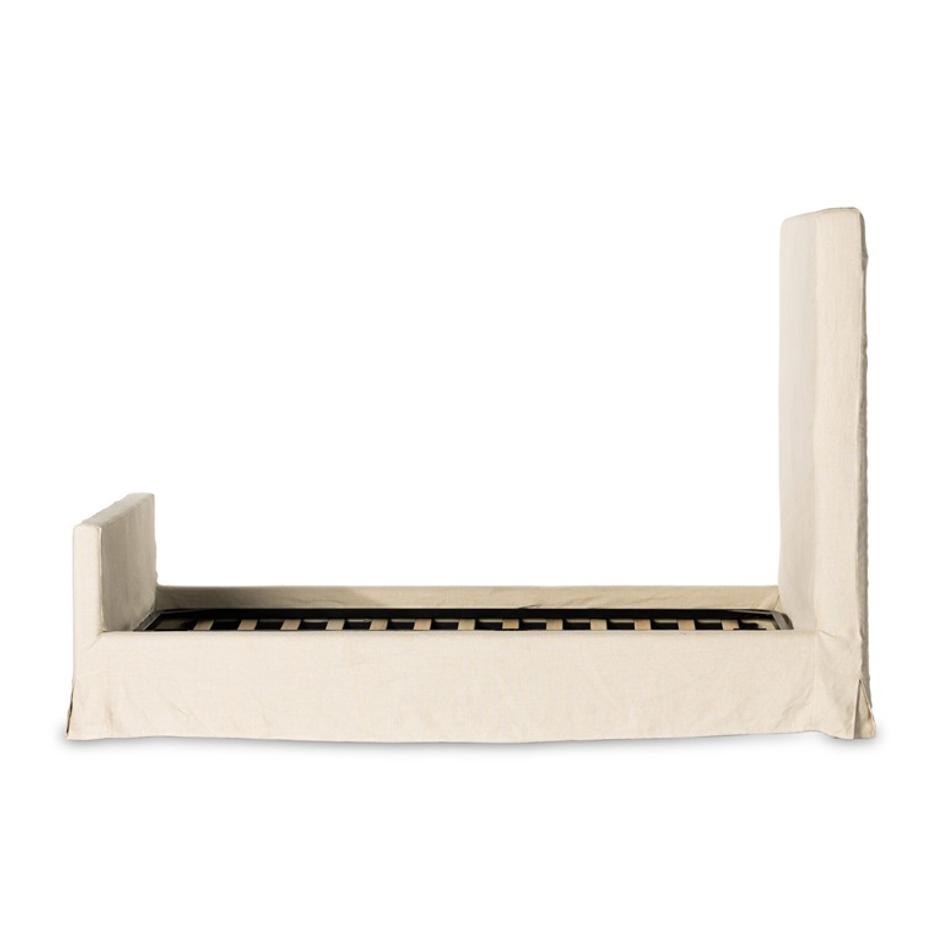 Daphne Queen Slipcover Bed - Brussels Natural by Four Hands