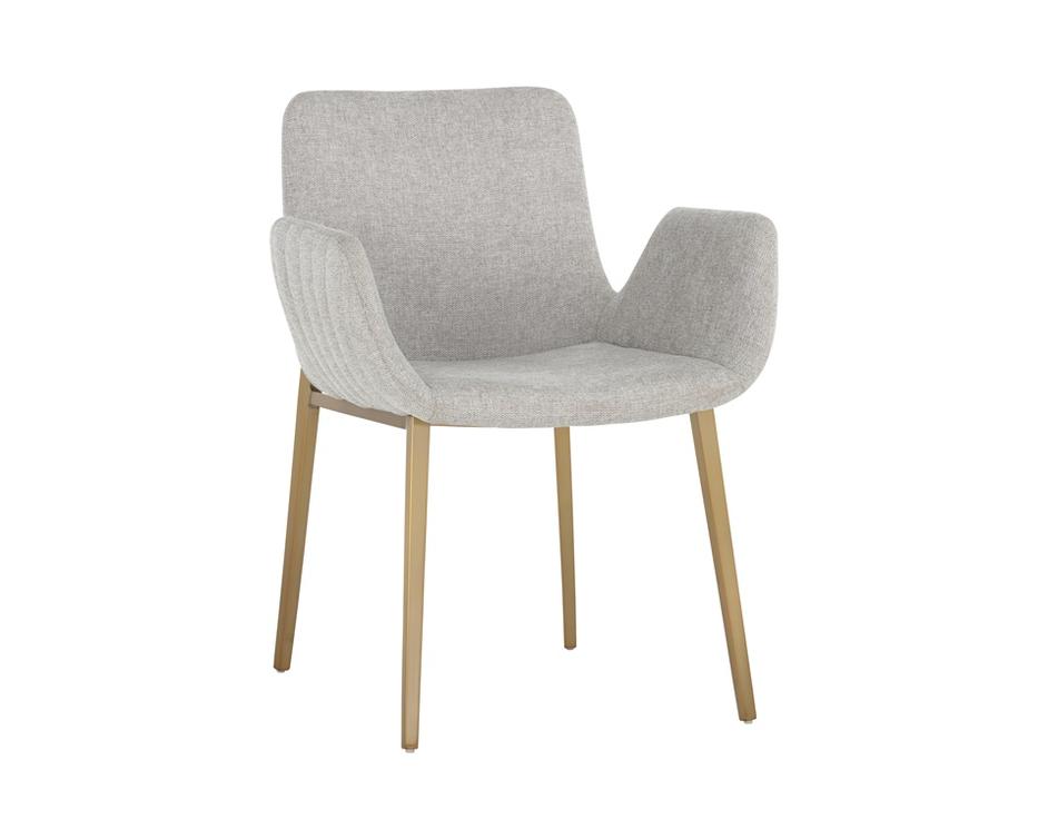 Lucano Dining Armchair - Belfast Heather Grey by Sunpan