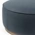 Sinclair Large Round Ottoman In Cobalt by FOUR HANDS