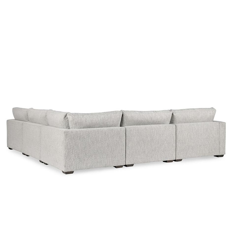 Ludwig Upholstered 5pc Sectional Ivory by Classic Home