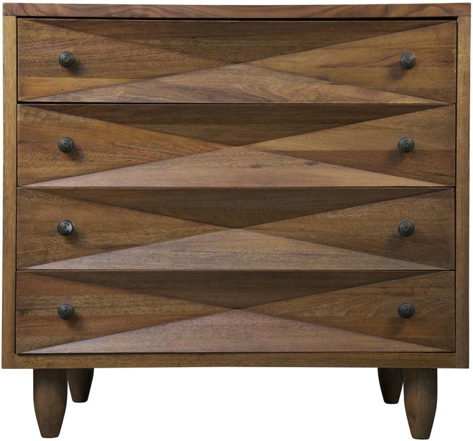 Diamond Chest in Dark Walnut Finish by Noir Furniture