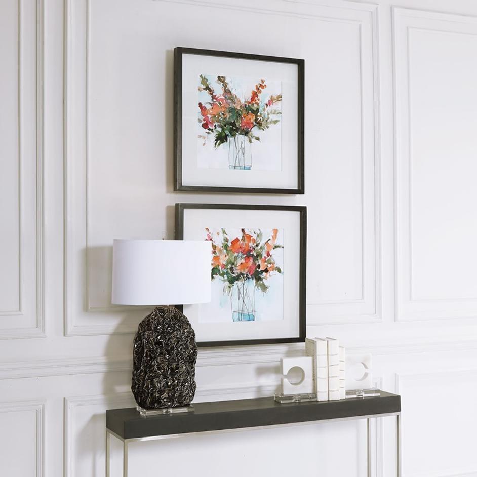 Fresh Flowers Watercolor Prints, S/2 by Uttermost