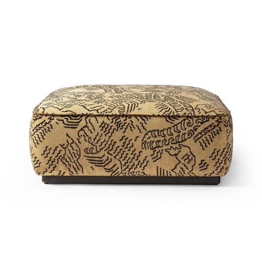 Sinclair Square Ottoman-36" In Balkan Ochre-Sienna Brown by Four Hands