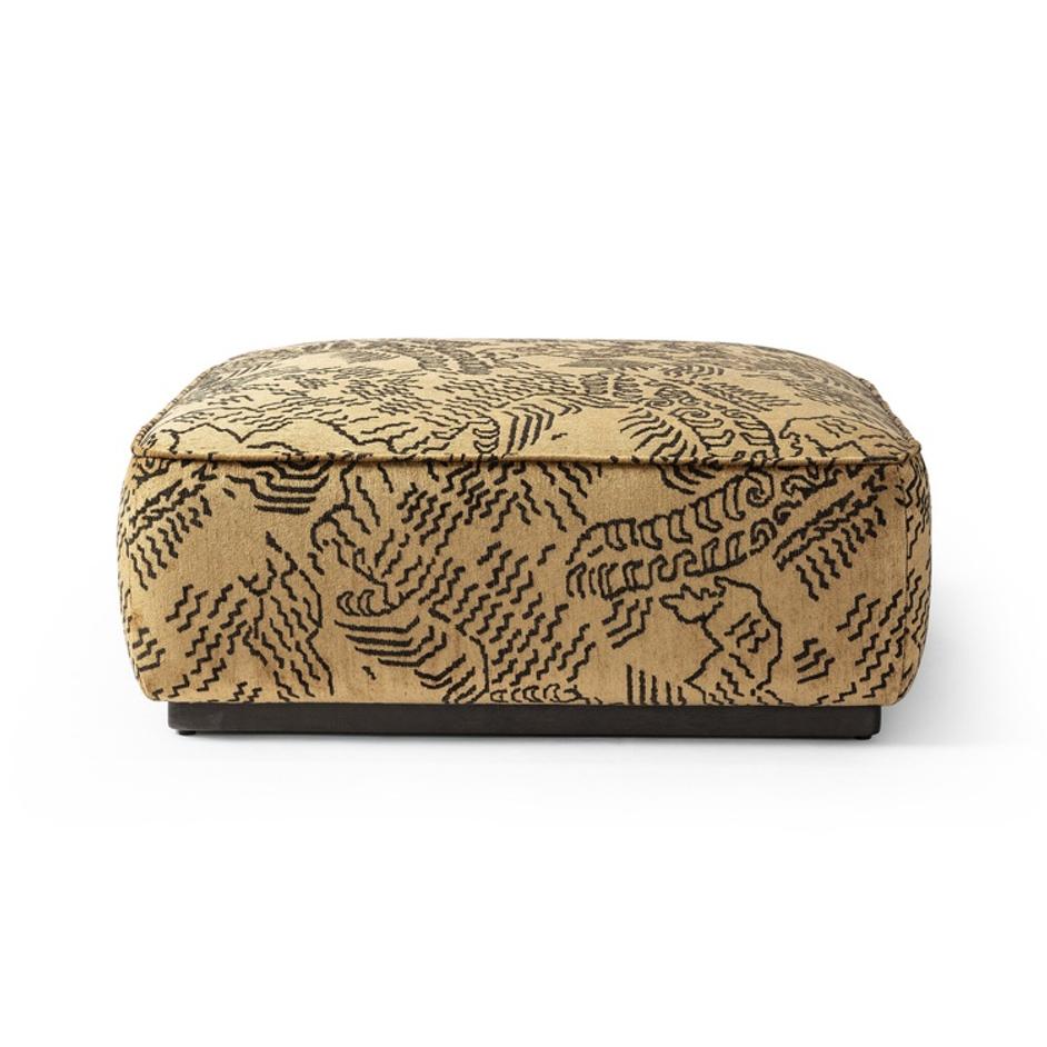 Sinclair Square Ottoman-36" In Balkan Ochre-Sienna Brown by Four Hands