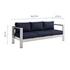 Nantucket Outdoor Patio Aluminum Sofa In Silver Navy by Modway Furniture