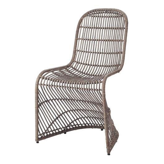 Groovy Rattan Chair In Gray by New Pacific Direct