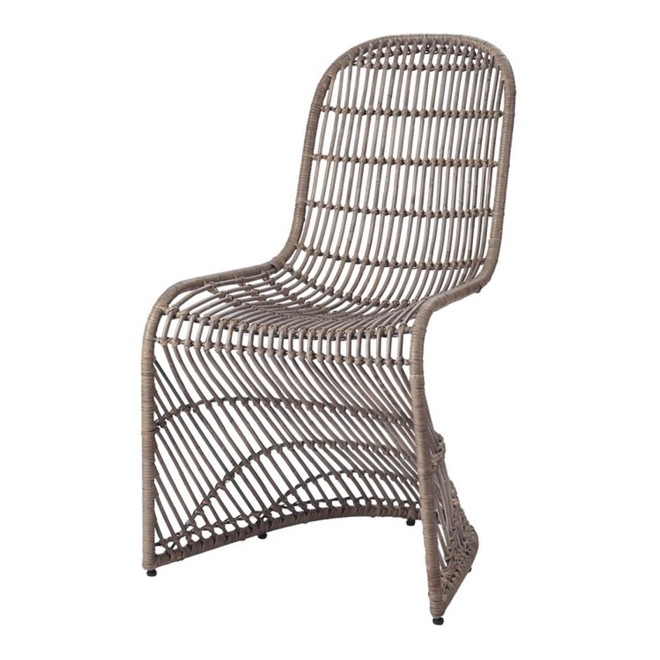 Groovy Rattan Chair In Gray by New Pacific Direct