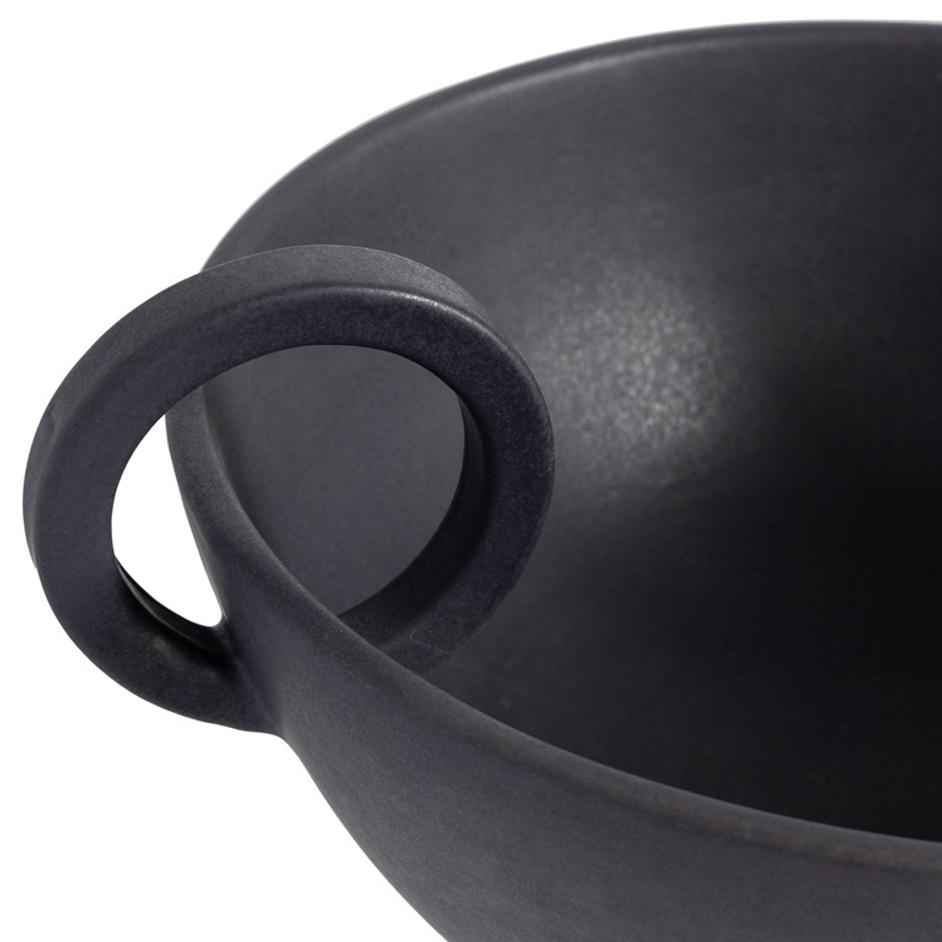 Anillo Bowl In Matte Black Ceramic by FOUR HANDS