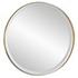Crofton Lighted Brass Round Mirror by Uttermost