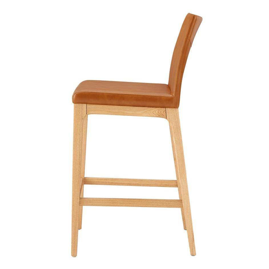Devon KD PU Counter Stool, Moza Caramel by New Pacific Direct
