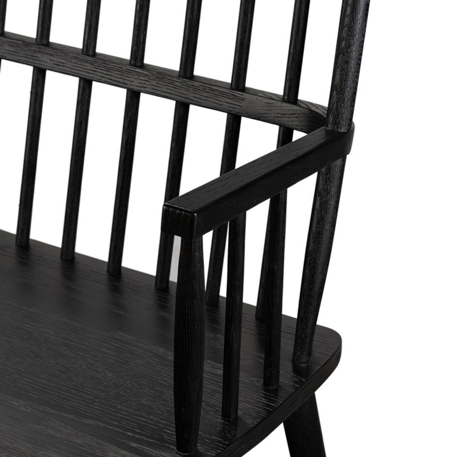 Aspen Large Bench In Black Oak by FOUR HANDS