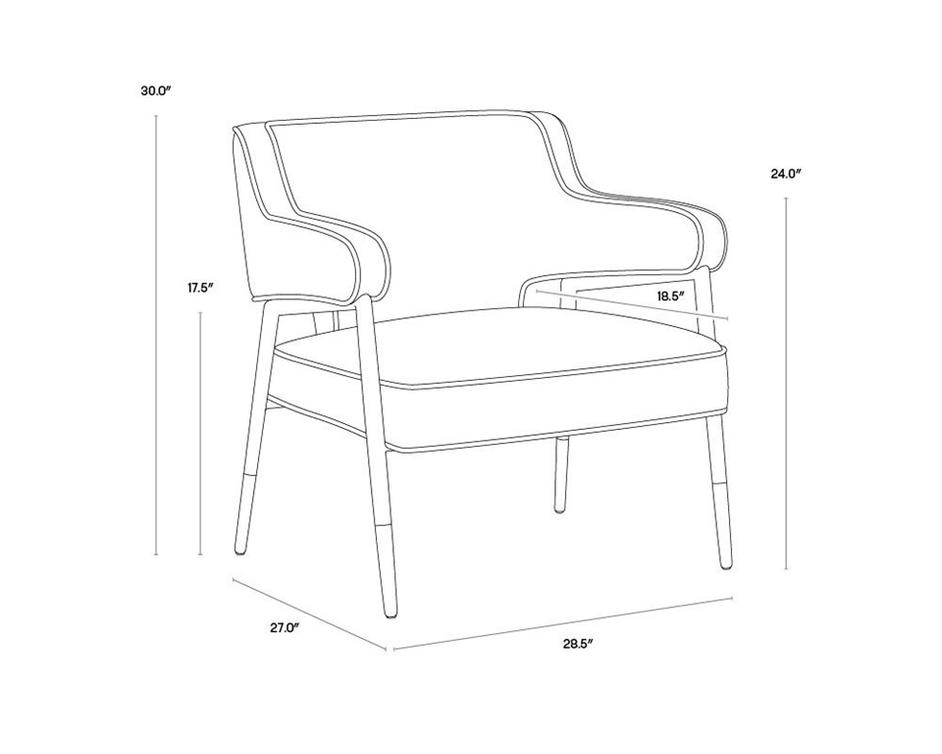 DEROME LOUNGE CHAIR - BRAVO PORTABELLA by Sunpan