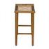 Murphy Teak and Caning Counter Stool with Clear Flat Finish by Noir Furniture