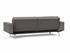 DUBLEXO SLEEPER SOFA W/ARMS in MIXED DANCE GREY FABRIC WITH Stainless Steel LEGS 521 by INNOVATION USA