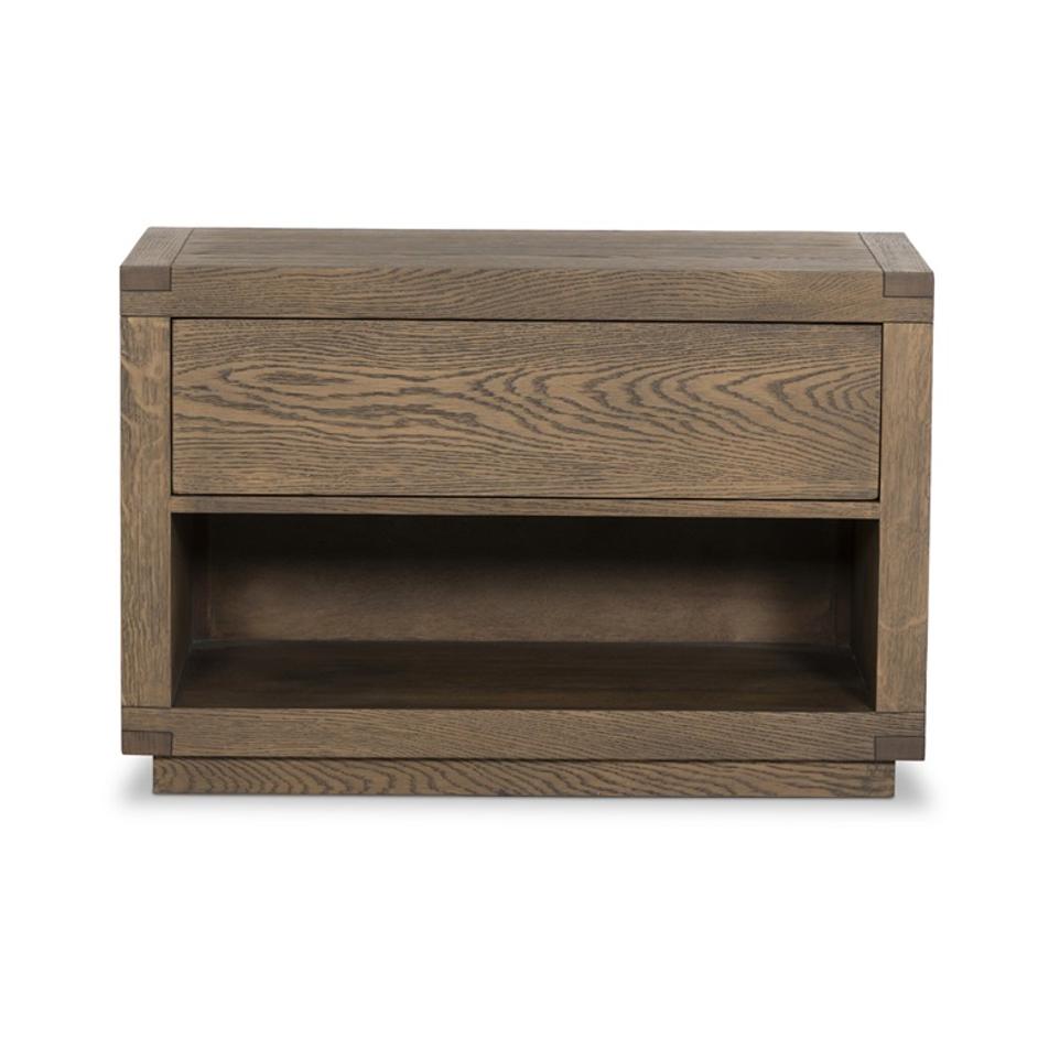 Warby Nightstand - Worn Oak Veneer by Four Hands