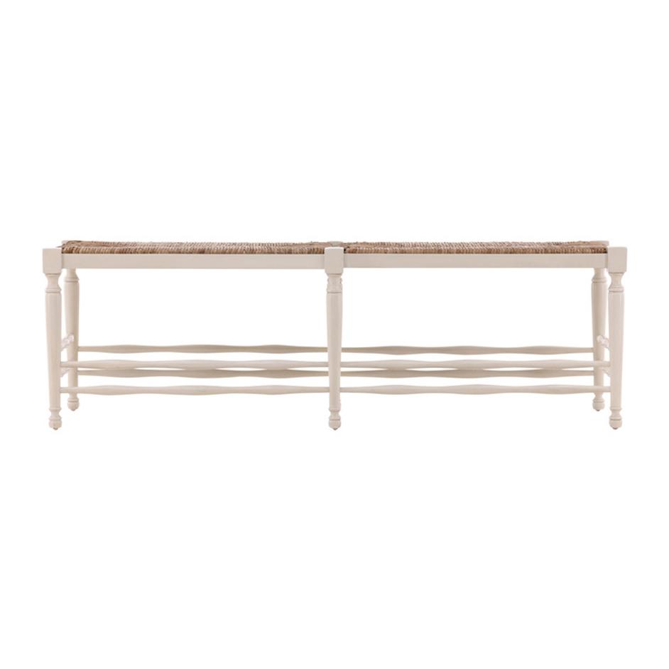 Cream Reed Bench by Furniture Classics