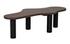 Schulz Dark Walnut Coffee Table with Matte Black Industrial Steel Base by Noir Furniture