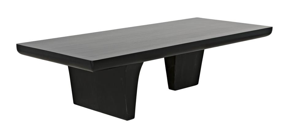 Ward Coffee Table, Hand Rubbed Black by Noir Furniture